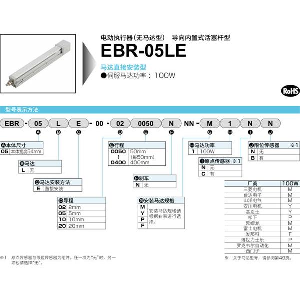 CKD喜開理電動執(zhí)行器（無馬達(dá)型）滑塊型EBR-05LE-00-200250NNN-M1NN