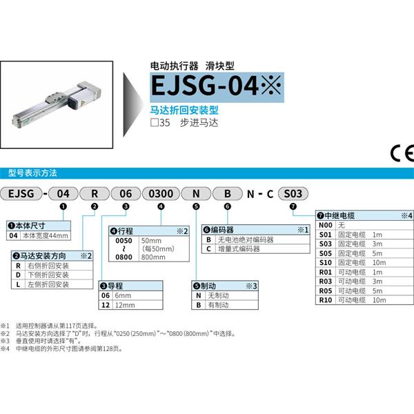 CKD喜開理電動執(zhí)行器（無馬達型）滑塊型EJSG-04E12L0800BCN-CN00
