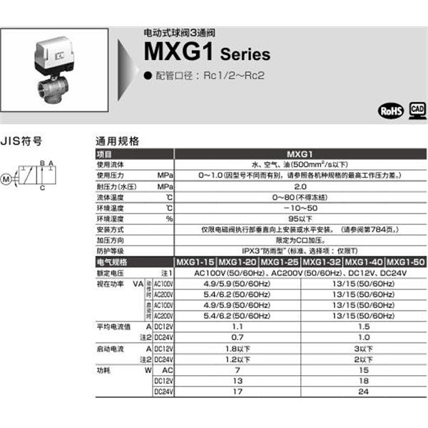 CKD喜開理電動(dòng)式球閥2?3通閥MXG1-50-H-1
